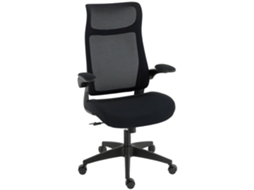 Cadeira Ergonômica Braços 3D, Tela, formato S, Apoio Cabeça, Inclinação, Preta. ZENCORE SERVICES