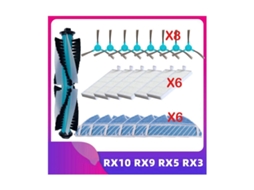 Acessórios de Aspirador Para listar rx9 rx5 rx3 rx10 de pó rolo substituição peças sobressalentes escova lateral principal