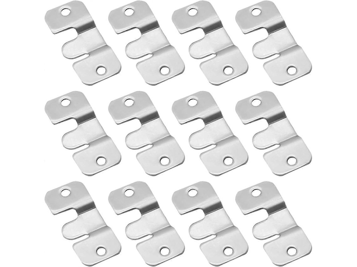 Soporte De Montagem Oculto, 12 Peças De Soporte De Cabeceira De Aço Inoxidável Com Ferragens Entrelacadas 43mm*19mm