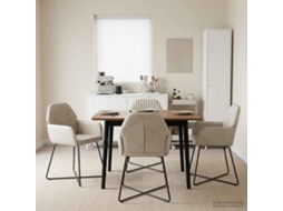 Vidaxl Cadeiras De Jantar 4 Pcs Veludo Creme 55 X 50 X 84 Cm