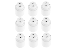 Conjunto De 10 Adaptadores De Tomada Para Lâmpada Com Fonte De Alimentação Branca Gokoco