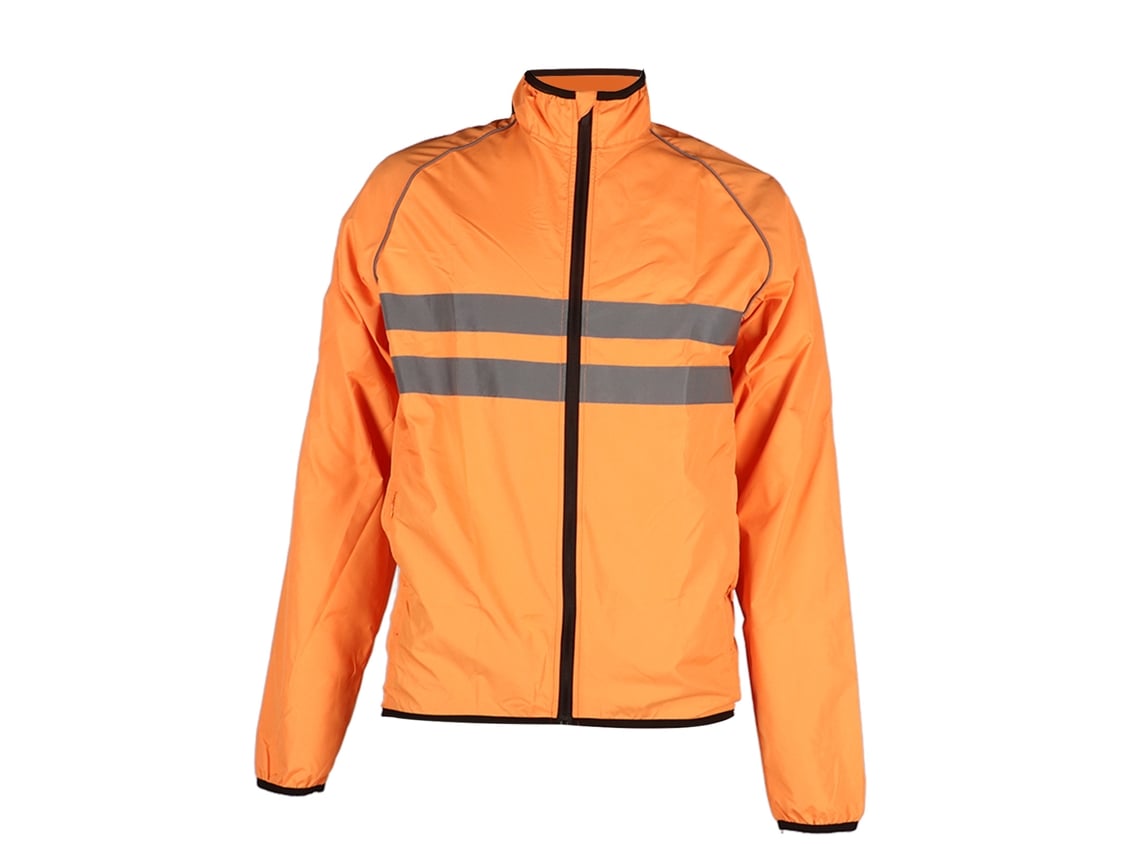 Jaqueta de ciclismo Rebe, poliéster respirável, impermeável, à prova de vento, refletiva, laranja, tamanho 2XL, para motociclismo e bicicleta.