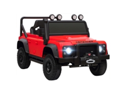 Carro Elétrico para Crianças com Licença Land Rover 12v Controle Remoto Usb Suspensão Mp3 Faróis Vermelhos Ge