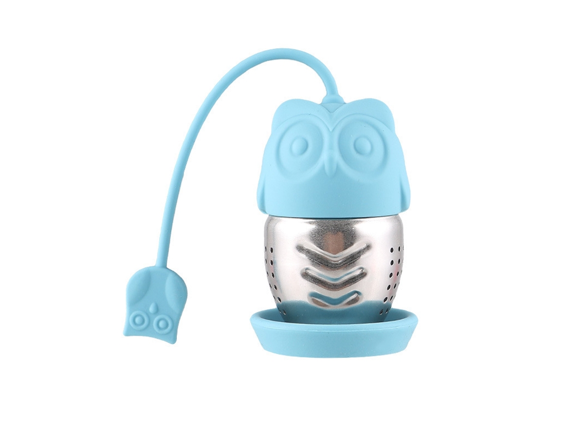 Infusor De Chá/guarda, Chuva De Silicone Em Formato Coruja Com Filtro Para Ervas E Especiarias, Coador De Chá Reutilizável Com Bandeja Removível