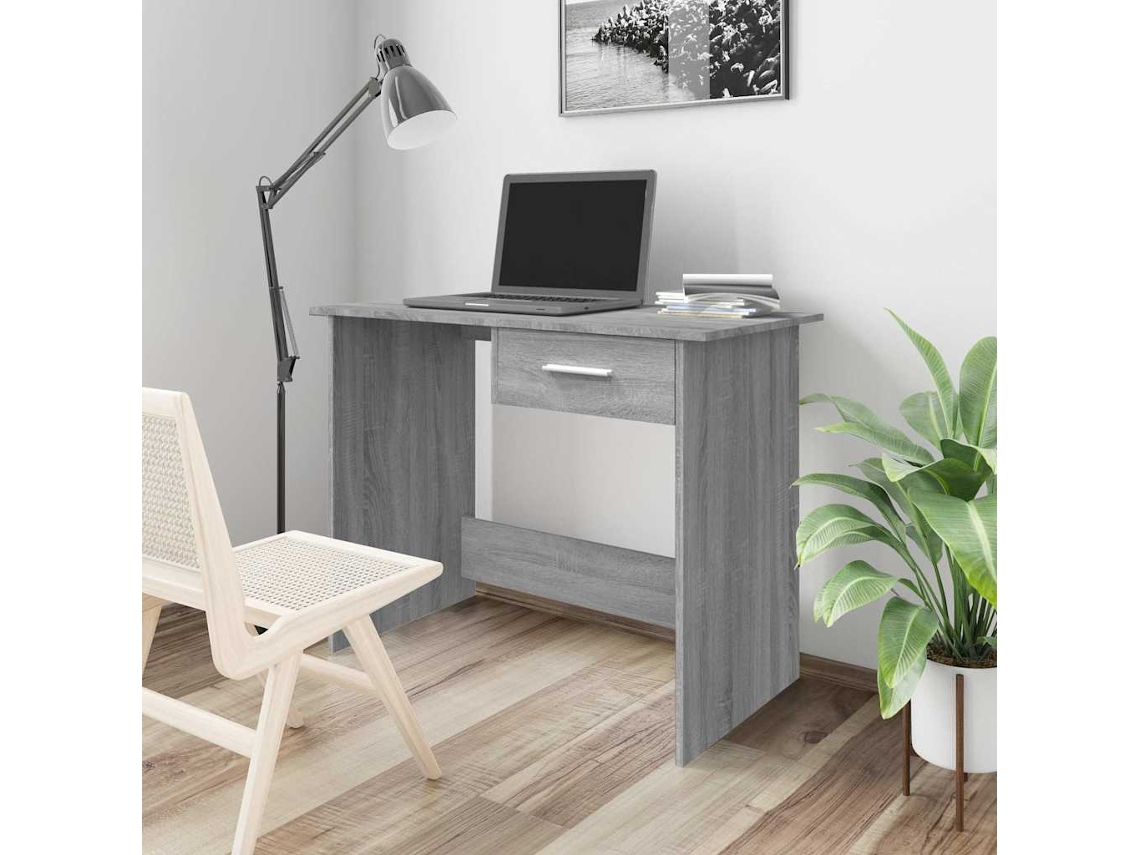 Vidaxl Secretária 100x50x76 Cm Derivados De Madeira Cinzento Sonoma