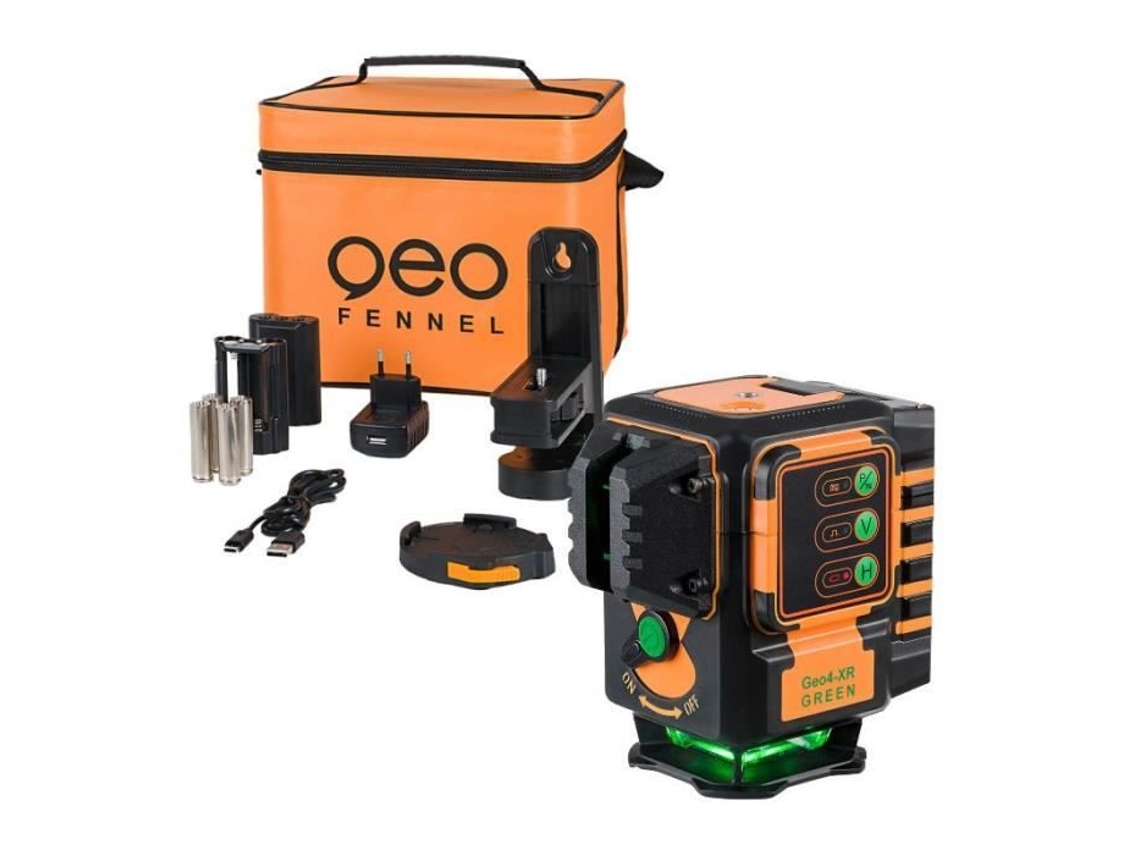 Laser Multilinha Geo4 Xr Green Geo Fennel 533150 Linha Verde Com Acessórios
