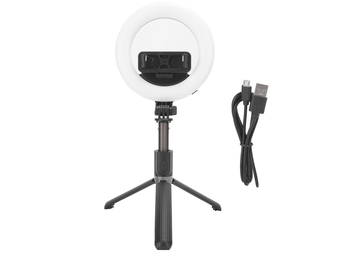 Aetheria suporte Tripé Selfie Stick Bluetooth com Luz de Preenchimento Anel 5in para Live Broadcast L07
