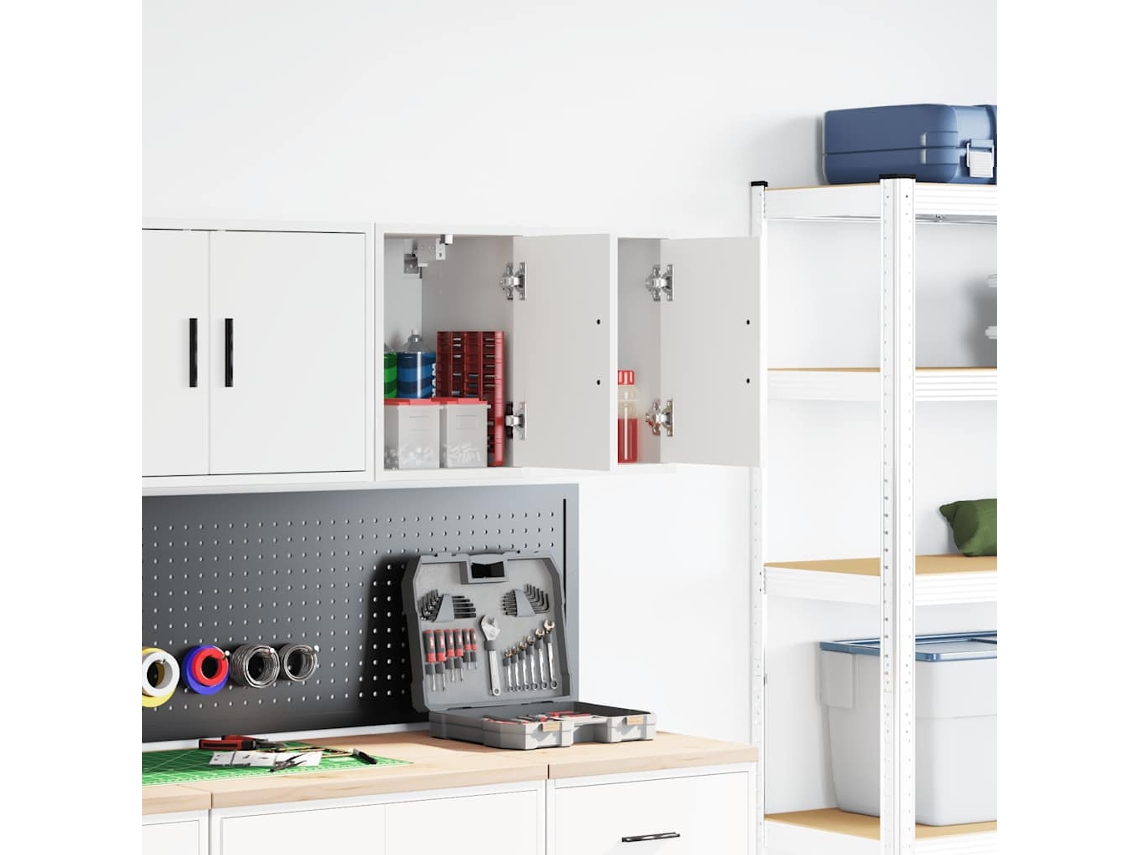 Vidaxl Armários De Parede Para Garagem 2 Pcs Derivados De Madeira