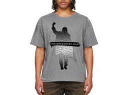 Rockinstone Breakfast Club Movie Silhouette Note Heather Graphite Adult T-shirt Size:s