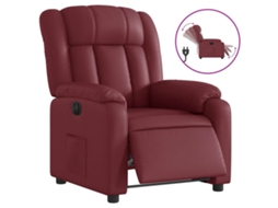 Electric Recliner Chair, Electric Recliner Chairs Vidaxl Vermelho Couro Artificial
