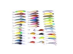 Kit de Iscas de Pesca Plástica 43 Peças