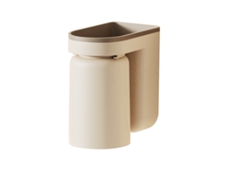 Porta escova AQUAFORGE Off white, Sem furos, com copo para gargarejo