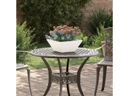Vidaxl Vaso De Jardim 5 Unid. Branco 35 X 35 X 15 Cm