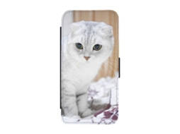 Capa Flip Para Iphone 17 Com Estampa De Gato Scottish Fold