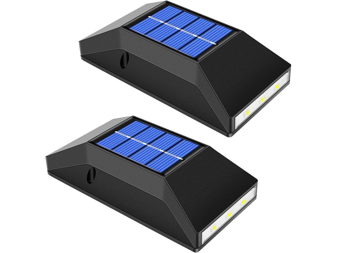 Luces De Seguridad Solar Exteriores, 6 Led Con Sensor De Movimiento Impermeable, 2 Unidades