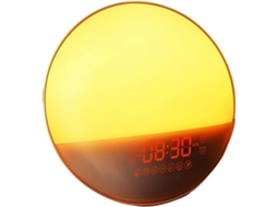 Despertador SFUSHOS com simulação do nascer do sol, rádio FM, luz noturna, 7 cores