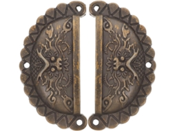 Puxadores De Cobre Com Cabeça Leão, 2 Peças, Estilo Rústico, Semicirculares, Para Armários
