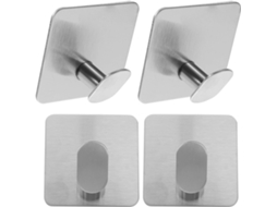 Conjunto De 4 Ganchos Adesivos Parede Em Aço Inoxidável Para Toalhas Banheiro, Ideais Para Pendurar Toalhas De Forma