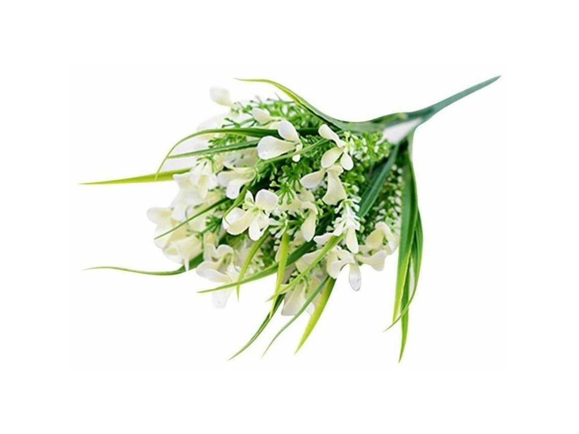Buquê de Flores Artificiais Brancas para Decoração de Casa/casamento 1 Buquê por Embalagem AQUAFORGE