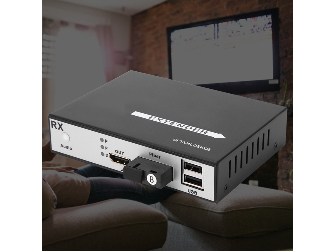 Laxiscreed Extensor Hdmi De Canal Único Com Usb E Saída Local Para Casa E Escritório