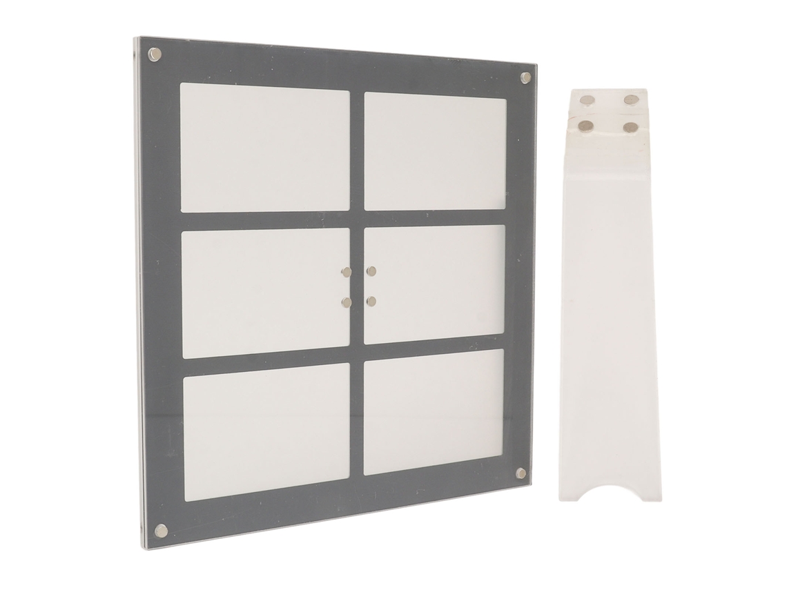 Moldura Flutuante De Acrílico Transparente Com 6 Grades, Dupla Camada E Imãs