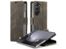 Capa De Couro Para Celular Dobrável Estilo Flip-top, Resistente A Quedas, Com Design Inovador.marrom - Samsung Z Fold 7