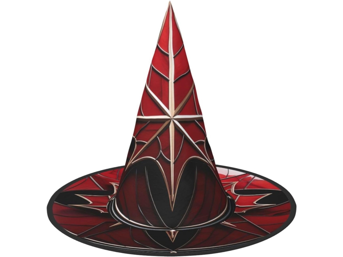Chapéu De Bruxa Com Distintivo Vermelho - Para Uso Prático E Funcional