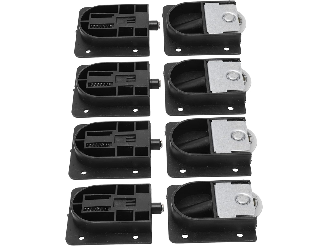 Aramox Conjunto De 4 Pares Roldanas Para Portas Correr, Com Rodas De Nylon E Aço Inoxidável Para Um Deslizamento Suave