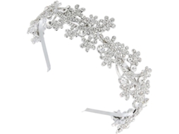 Tiara Vintage Com Strass E Flores - Acessório De Cabelo Feminino