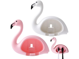 Suporte de Escova de Dentes em Forma de Flamingo Nova Line Antibacteriano