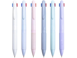 Conjunto De 6 Canetas Esferográficas Retráteis 0,5 Mm, Da Shuttle,