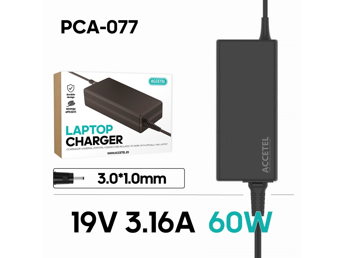 Pca-077 Carregador Portátil Samsung 19v 3.16a 3.0*1.0mm 60w