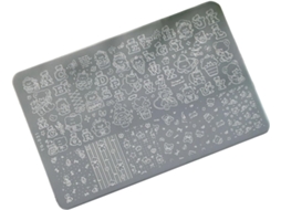 Placa de Estampar Portátil SFUSHOS, aço inox, para manicures