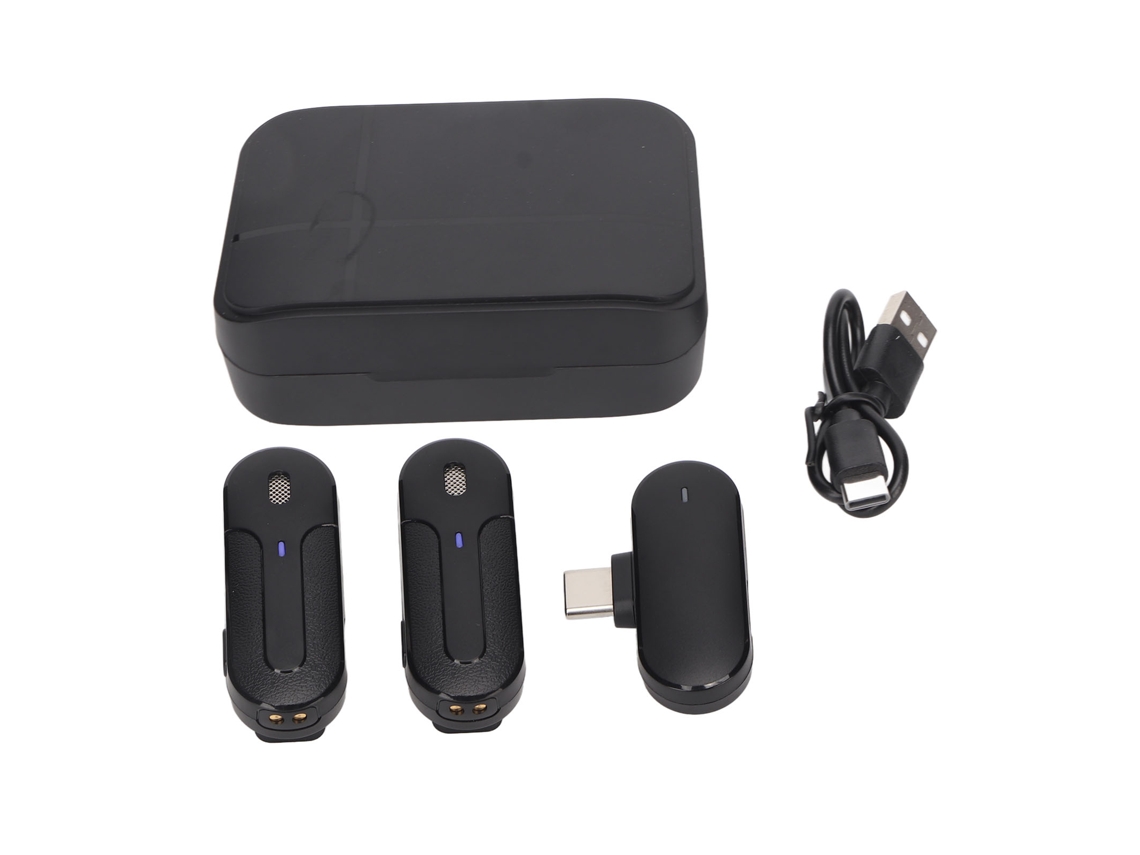 Microfone Lavalier Sem Fio EOOCOO (gravação Sem Fio 2.4g com Redução de Ruído)