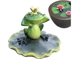 Decoração Artificial para Lago Estátua Decorativa de Sapo para Lagos Externos Figura de Animal em Resina Às Intempéries CHABERLU