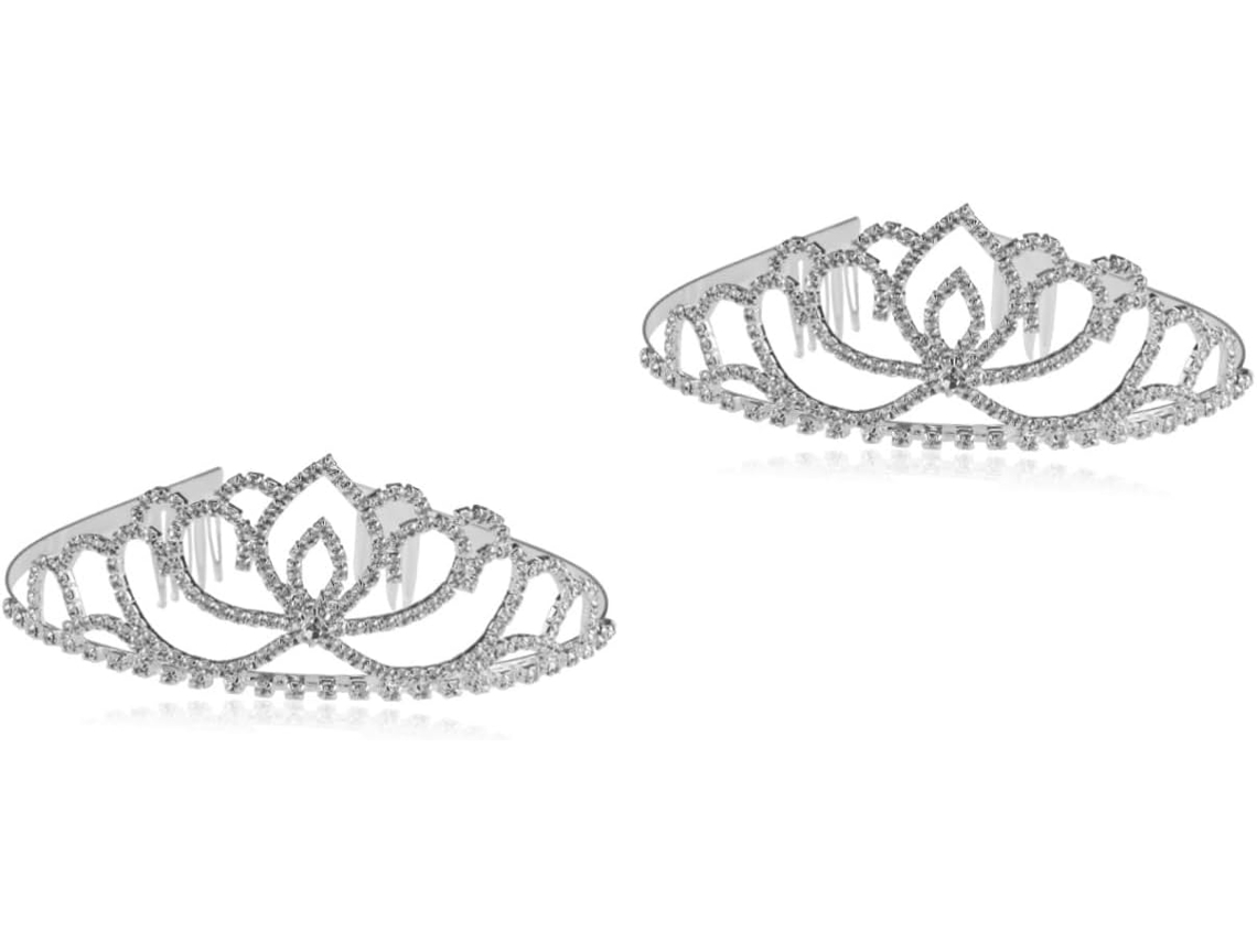 Conjunto De 2 Peças De Acessórios De Cabelo Para Noivas Com Strass