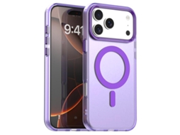 Capa Híbrida Para Iphone 17 Pro - Pc E Tpu Com Magsafe | Candy Design - Roxa