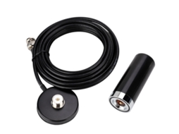 Antena De Rádio Móvel Vhf/uhf Banda Dupla Para Carro Com Base Magnética E Conector Bnc Macho