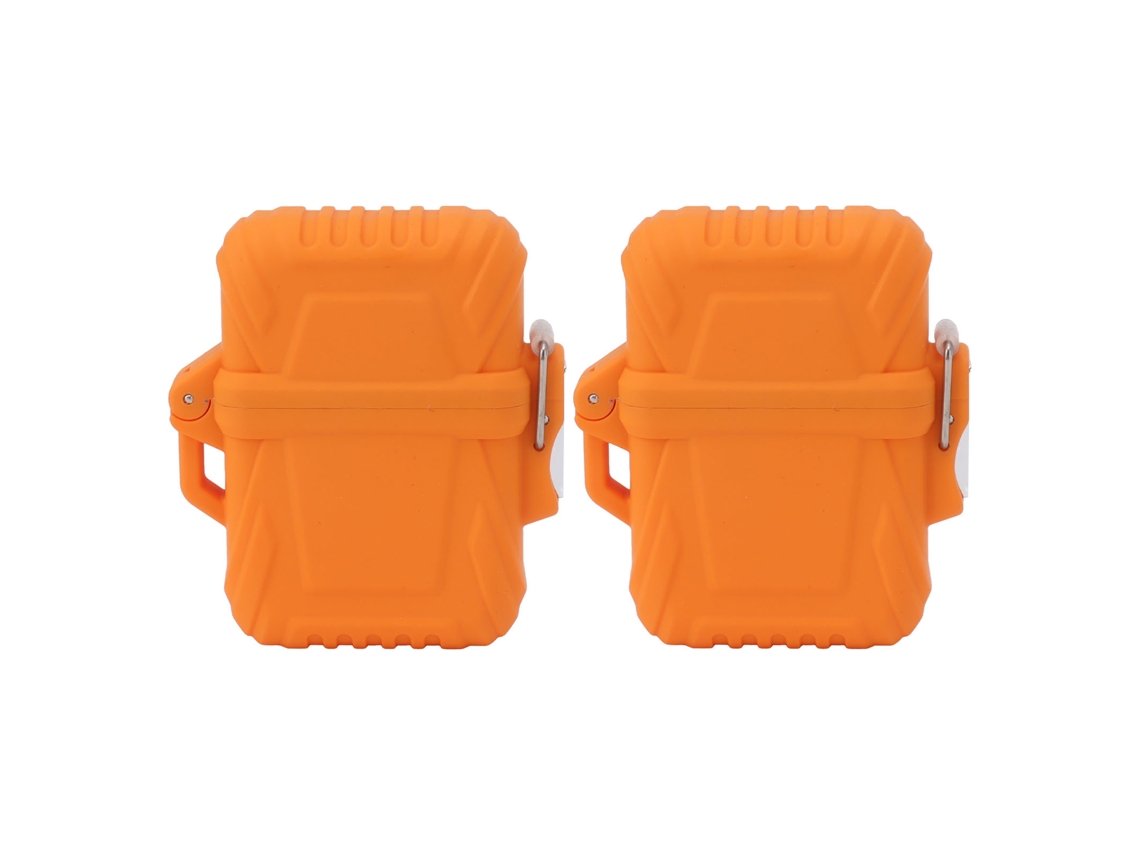 2pcs Capa para Isqueiro Torch IP56 À Prova D'água Segura Portátil para Acampamento Viagem Laranja S/MARCA