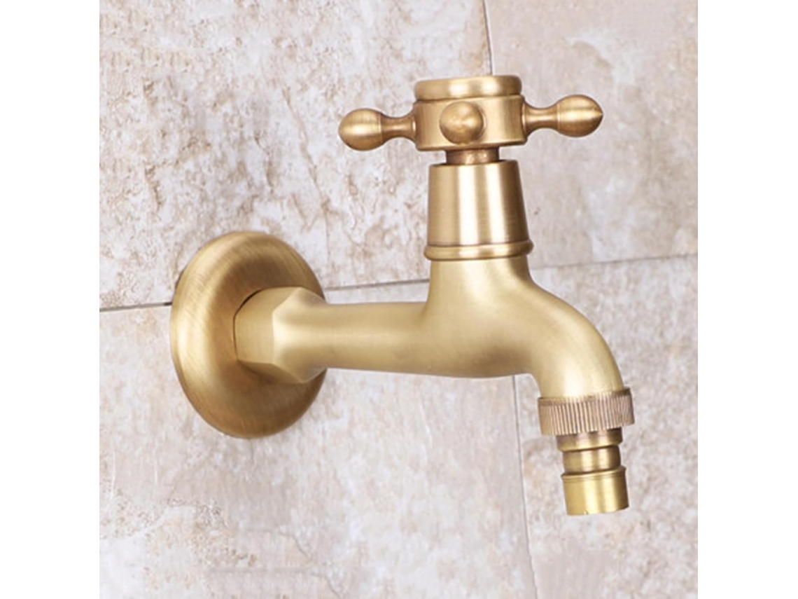 Torneira Externa Em Latão Antigo G1/2 Para Máquina De Lavar Roupa,