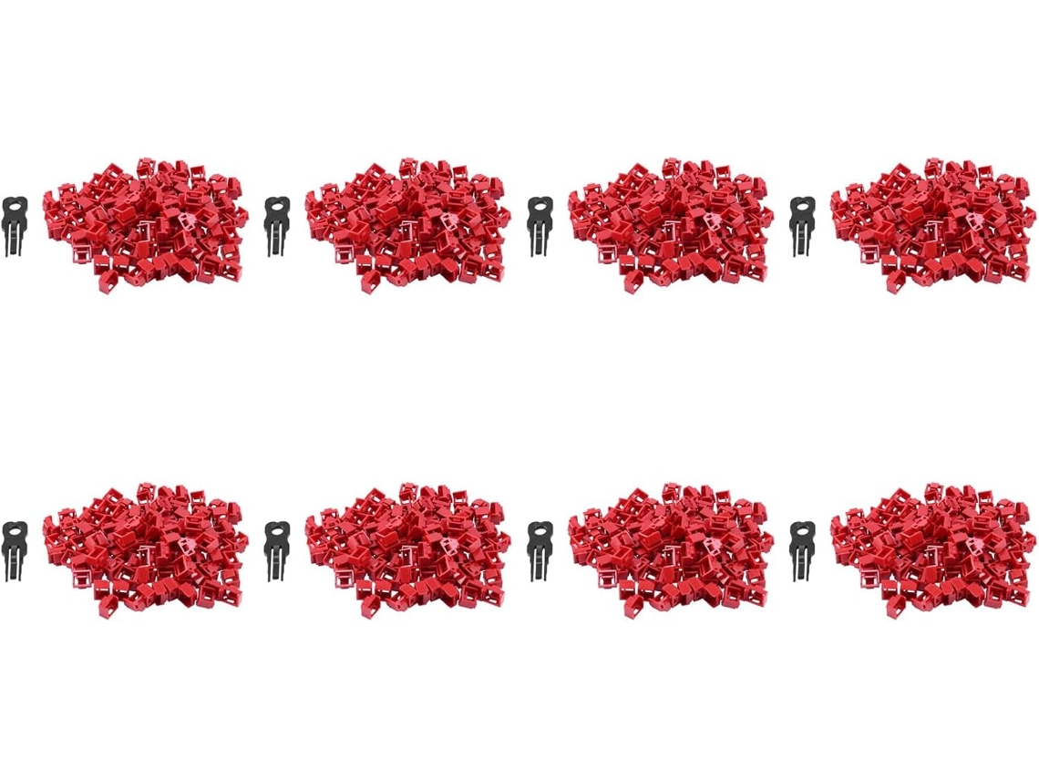 800 Peças Série Vermelha Porta Ethernet Rj45 Hub Lan Plugue À Prova de Poeira SFUSHOS