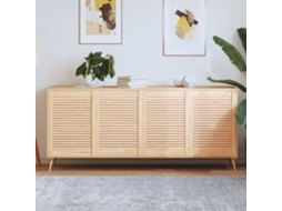 Vidaxl Portas De Armário 4 Pcs Com Design De Persiana Pinho Maciço
