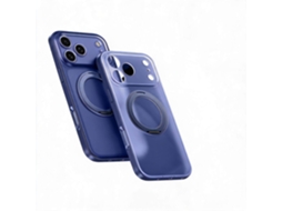 Capa Para Iphone 17 Pro Borda Macia De Silicone Com Magsafe E 360° Suporte Digitallab (azul)