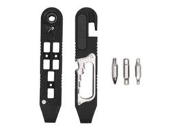 Kit De Ferramentas Para Bicicleta Com Alavanca De Pneu, Chave De Rato E Acessórios Multifuncionais Em Preto