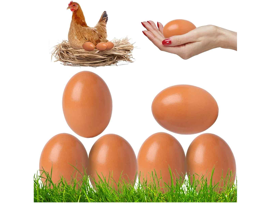 Ovos De Galinha Marrons Realistas, Ovos Para Ferramentas Agrícolas Que Ajudam A Estimular A Postura, Superfície Lisa Para Uso Seguro Em Galinheiros Ou