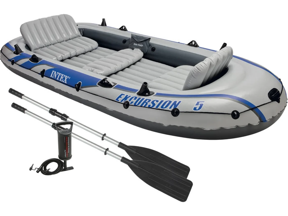 Barco Insuflável com 2 Remos INTEX Excursion 5 (366x114x41cm)