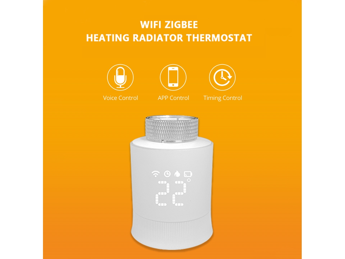 Válvula termostática Zigbee (com ajuste de rotação controlado por voz e função inteligente de temperatura constante)