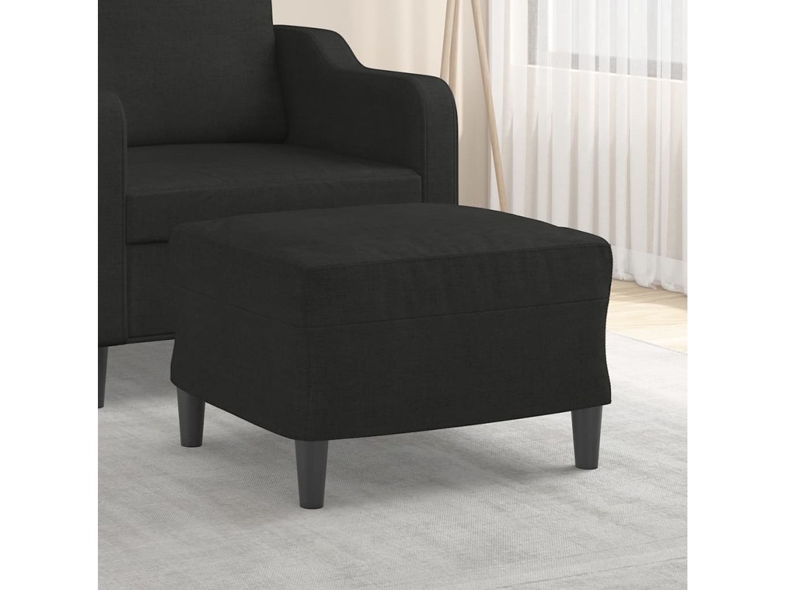 Vidaxl Apoio De Pés 60x50x41 Cm Tecido Preto