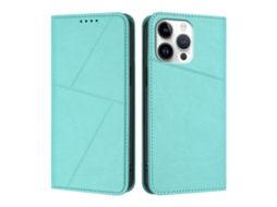 Capa De Couro Fosco Para Iphone 16 Pro Max - Flip Magnético