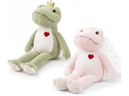 Conjunto De 2 Sapos Pelúcia 24 Cm, Macios E Fofos, Um Casal Adorável